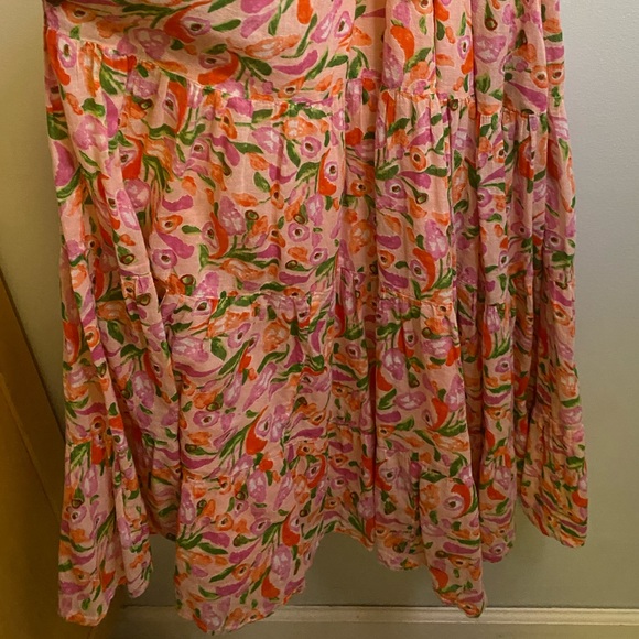 Banjanan Peach, Pink and Green Norma Midi Dress Size XS - Picture 8 of 15